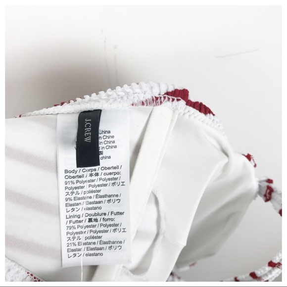 NWT J.Crew Scrunchie Ring Bandeau Bikini Top in‎ Stripe size XL - Picture 12 of 14